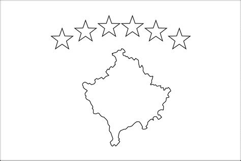 kosovo flagge schablone